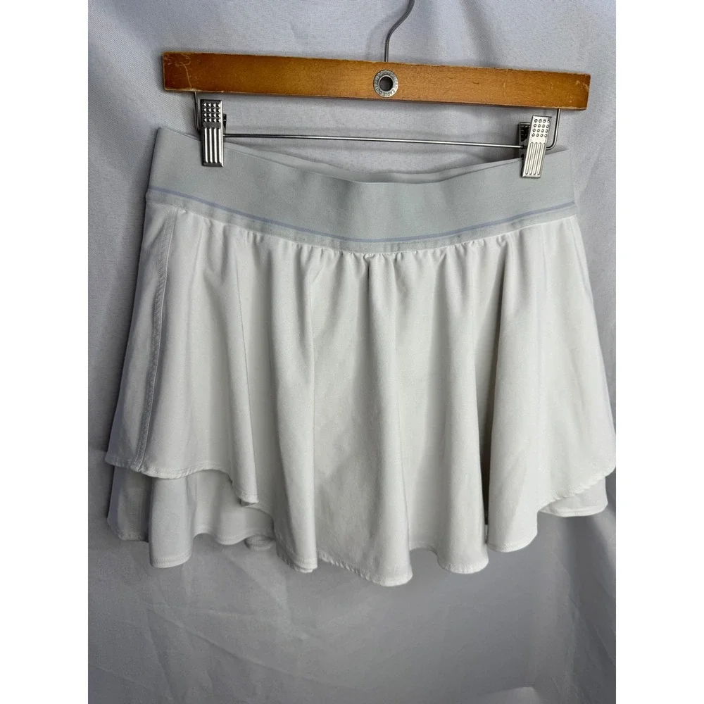 Lululemon Court Rival High-Rise Skirt White Tennis Golf Skort Size 10 LW8AE3S